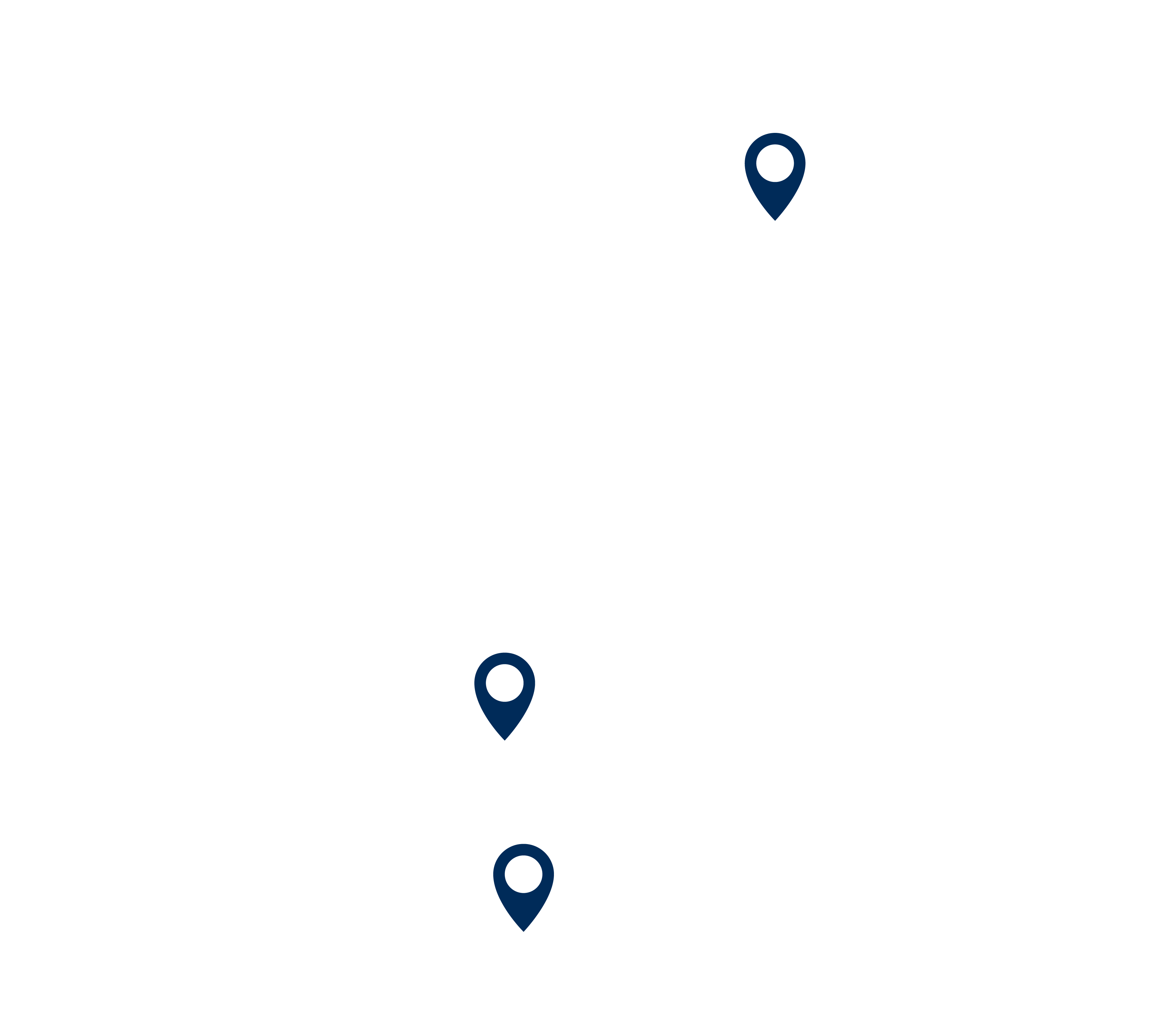 United States and Mexico map