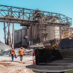 Duraliner in the back of a pickup truck at job site