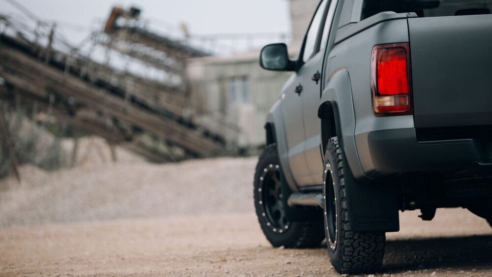 a truck at a jobsite